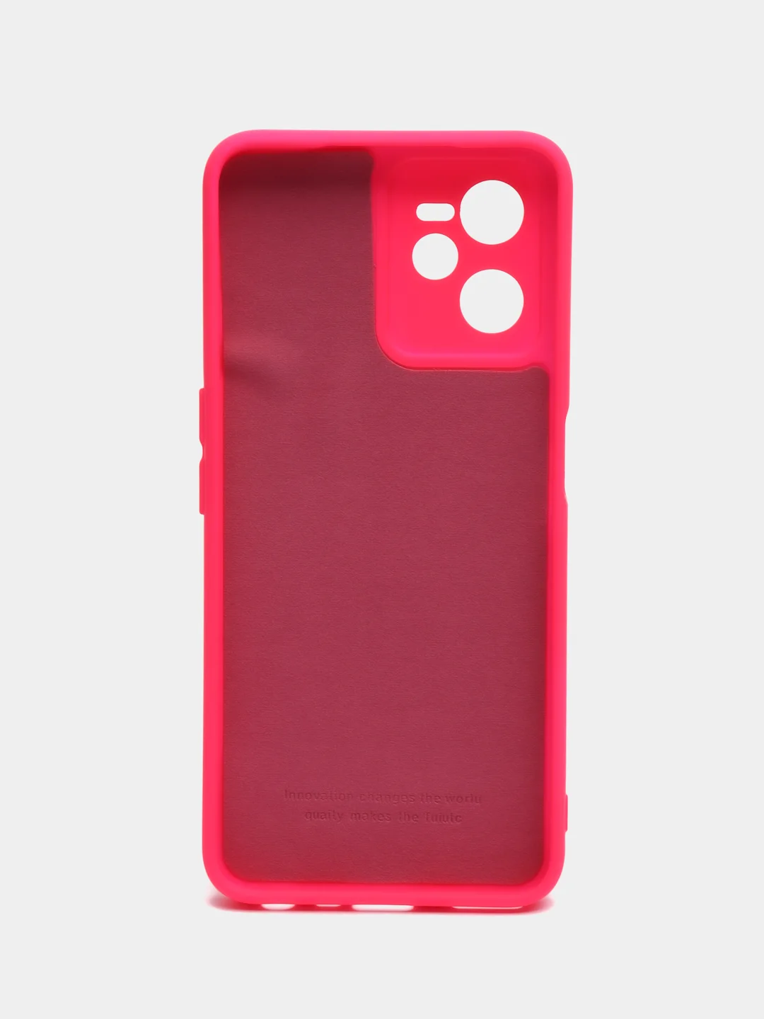 Красный чехол Realme C35, с бархатом внутри и защитой камеры