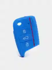 Синий силиконовый чехол на выкидной ключ Volkswagen