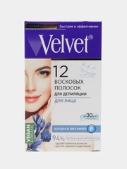 Velvet Восковые полоски для депиляции для лица 12 шт
