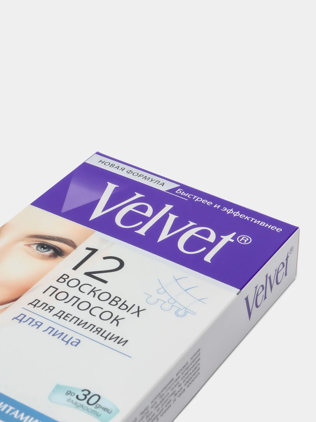 Velvet Восковые полоски для депиляции для лица 12 шт
