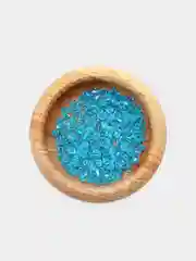 Голубой бусины стеклянные граненные биконус