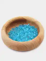 Голубой бусины стеклянные граненные биконус