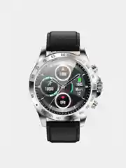 Серебряный смарт часы мужские Smart Watch KIngWear LW09 фитнес браслет