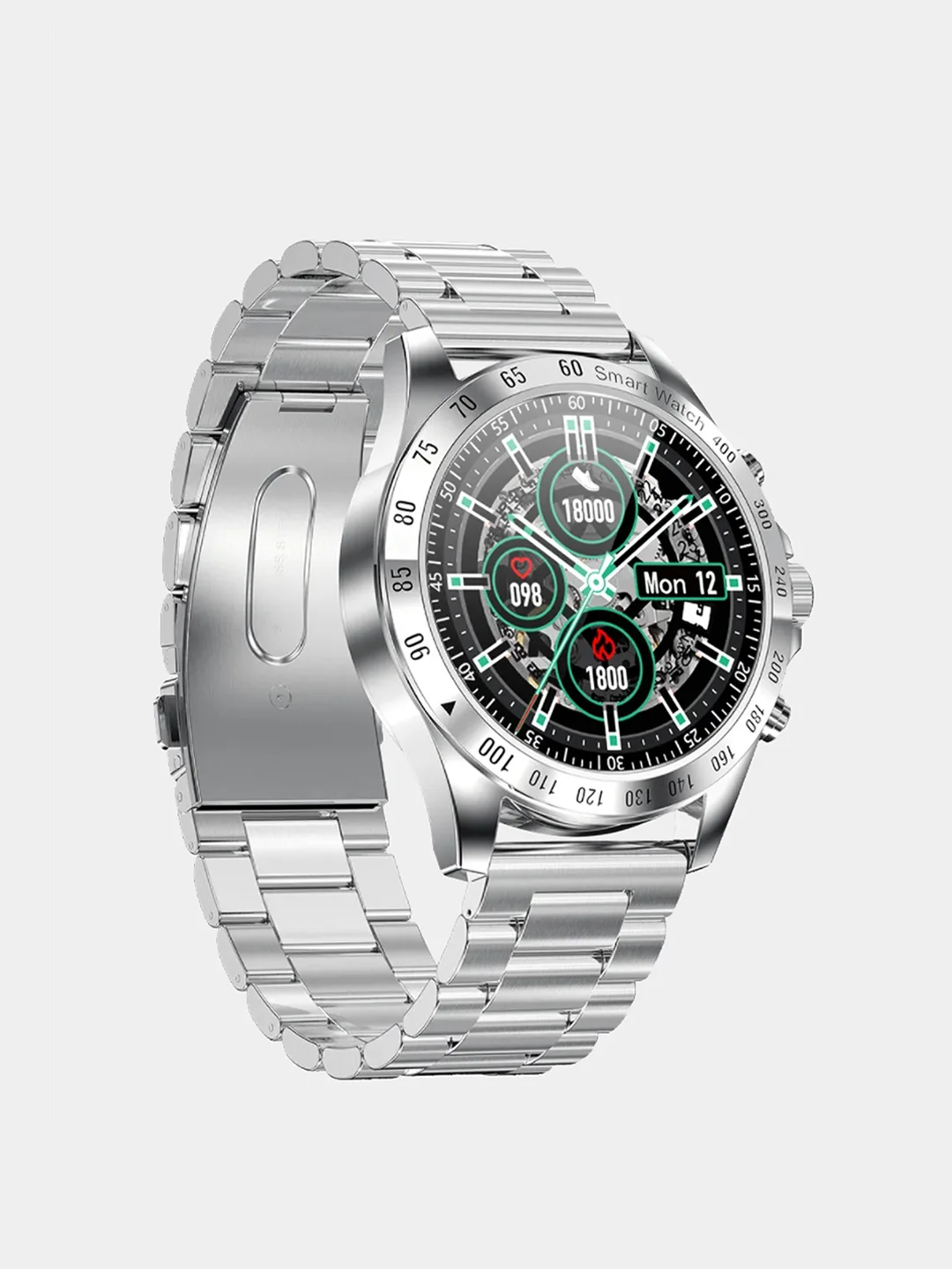 Серый меланж смарт часы мужские Smart Watch KIngWear LW09 фитнес браслет