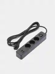 Сетевой фильтр Harper UCH-430, 3 метра, 3 розетки, 2 USB, Type-C, 4000 Вт, черный
