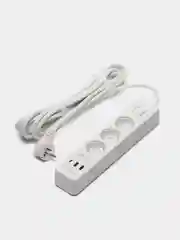 Сетевой фильтр Harper UCH-440, 5 метров, 3 розетки, 2 USB, Type-C, 4000 Вт, белый
