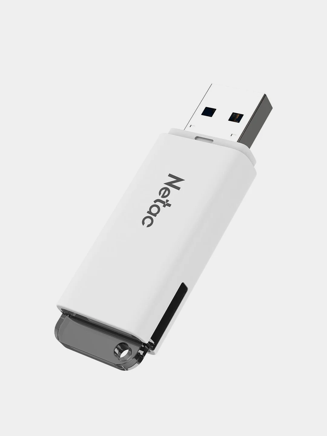 Белый флеш-накопитель USB 3.0 Netac U185, флешка с LED индикатором