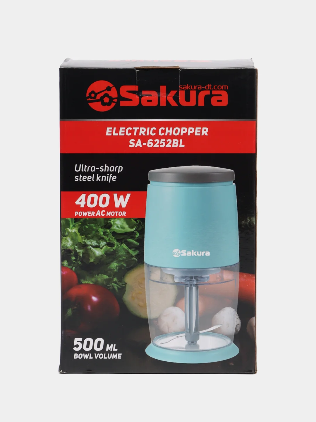 Голубой чоппер Sakura SA-6252BL, 400 Вт, 0,5 л