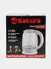 Черный чайник электрический Sakura SA-2718DBK, 1850-2200 Вт