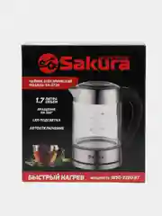 Серый меланж чайник электрический Sakura SA-2720SBK, 1850-2200 Вт