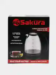 Черный чайник электрический Sakura SA-2721BK, 1850-2200 Вт
