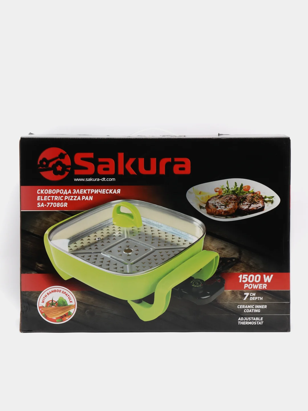 Лайм электросковорода Sakura SA-7708GR, 30*7 см