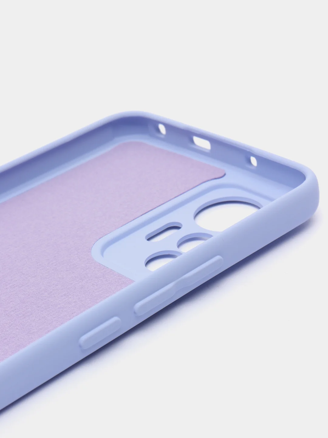 Синий чехол для XIAOMI 12 LITE с защитой камеры и бархатом внутри