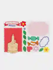 Алый набор для создания открытки