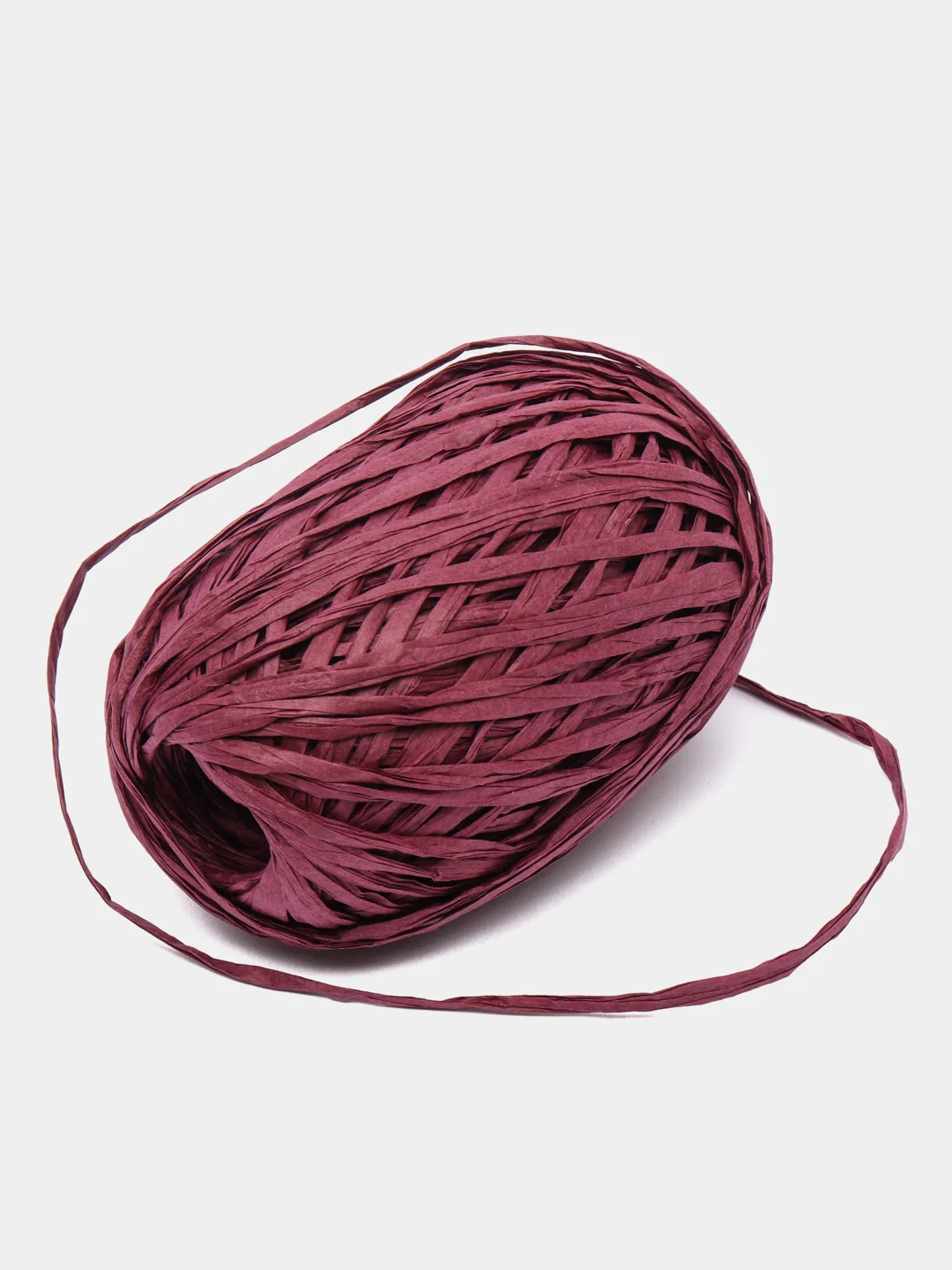 Марсала пряжа для вязания Raffia / пряжа "Рафия" 4 мотка