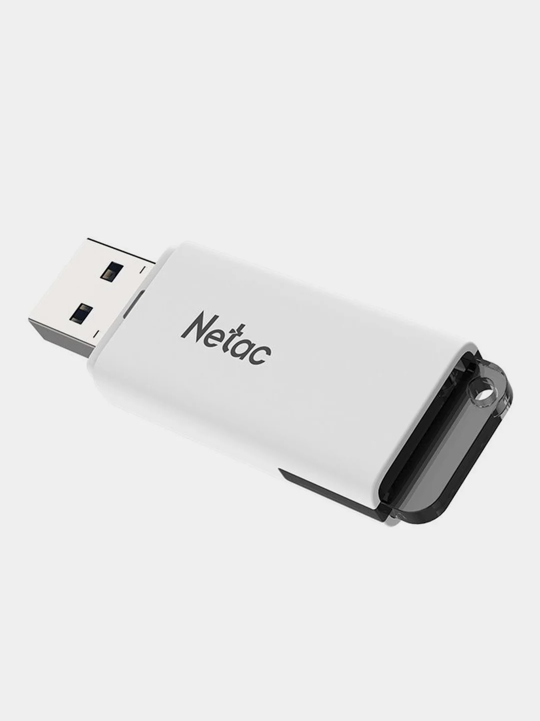 Белый флеш-накопитель USB Netac U185, USB 2.0, LED-индикатор, 8/16/32/64/128Gb