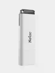 Белый флеш-накопитель USB Netac U185, USB 2.0, LED-индикатор, 8/16/32/64/128Gb