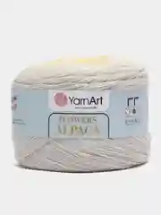 Серебряный пряжа YarnArt Flowers Alpaca, 80% акрил, 20% альпака, 250 г, 940 м, 1 моток