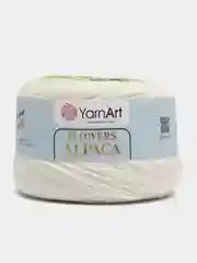 Белый пряжа YarnArt Flowers Alpaca, 80% акрил, 20% альпака, 250 г, 940 м, 1 моток