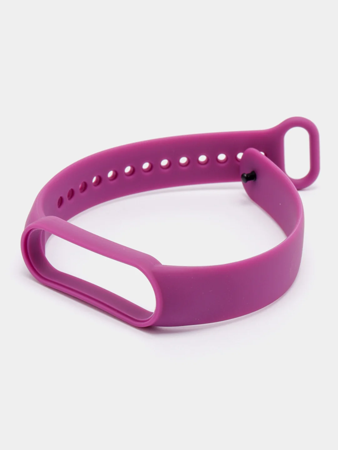 Фиолетовый ремешок для Xiaomi Mi Band 5 / 6 / 7 (Сяоми ми банд) силиконовый фитнес браслет
