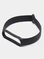Черный ремешок для Xiaomi Mi Band 5 / 6 / 7 (Сяоми ми банд) силиконовый фитнес браслет