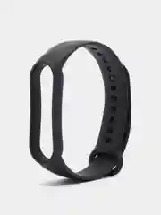 Черный ремешок для Xiaomi Mi Band 5 / 6 / 7 (Сяоми ми банд) силиконовый фитнес браслет