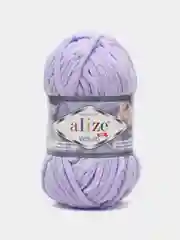 Сиреневый пряжа плюшевая Alize Velluto, 100% микрополиэстер, 100г, 68м, плюшевая, велюровая веллюто