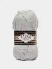 Серебряный пряжа Alize Superlana Klasik,  25% Шерсть 75% Акрил, 100 г, 280 м