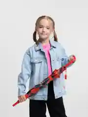 Черный зонт трость детский