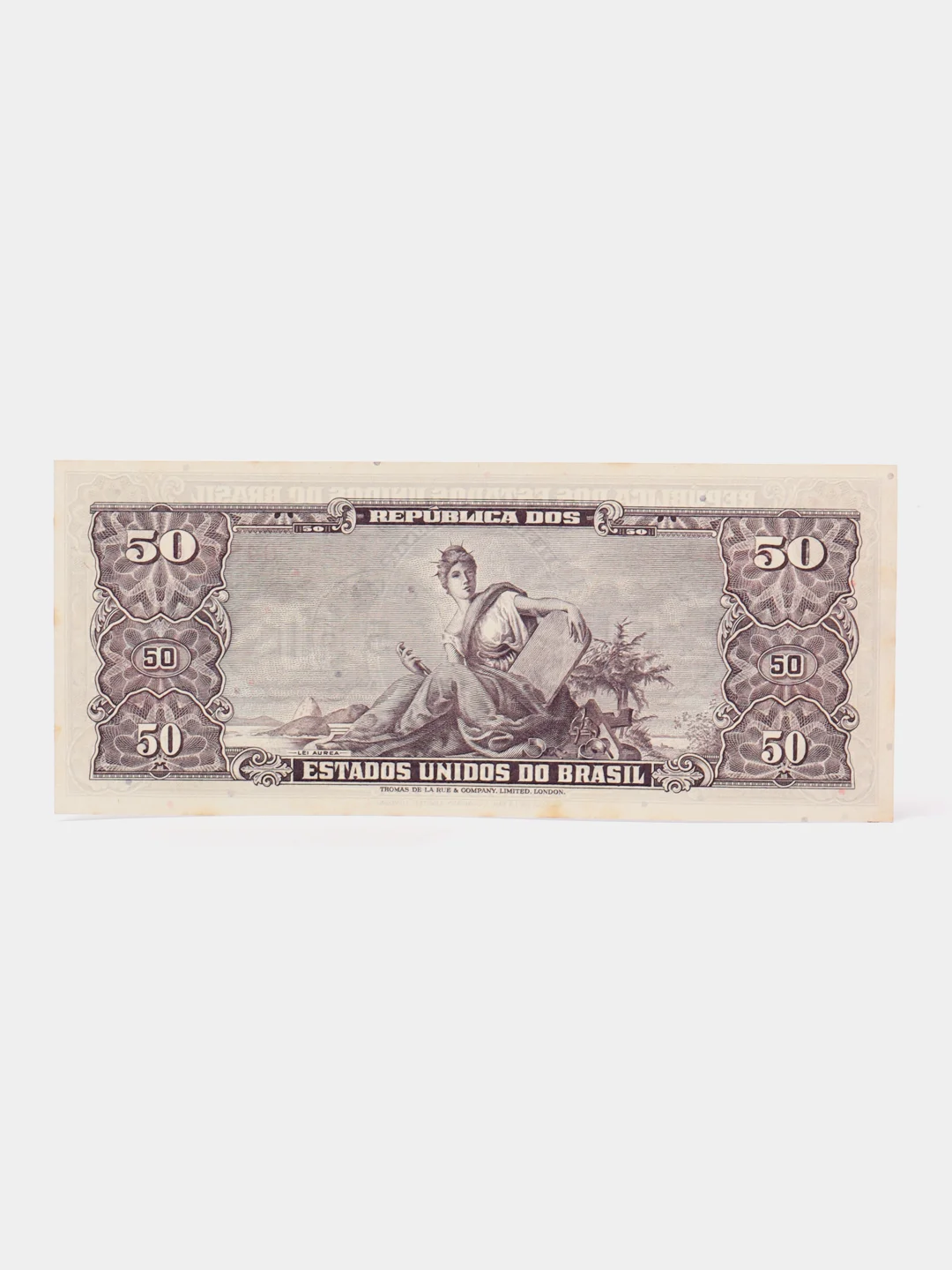 Иностранная банкнота 50 крузейро, 1961 г, надпечатка 5 сентаво, Бразилия, 1 штука