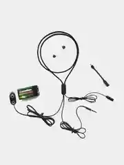 Черный микронаушник Microgadgets Exam Standart, магнитный, проводной, на батарейке