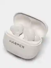 Белый наушники TWS HARPER HB-527, с микрофоном и шумоподавлением, Bluetooth 5.1