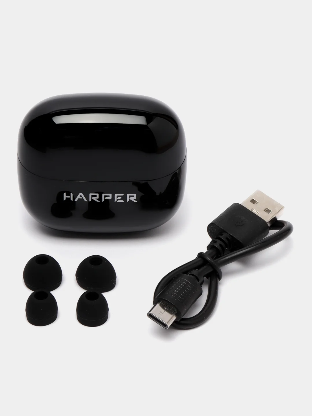 Черный наушники TWS HARPER HB-527, с микрофоном и шумоподавлением, Bluetooth 5.1