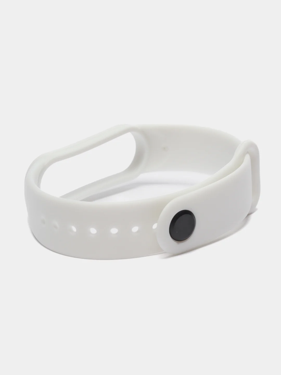 Белый силиконовый ремешок для Xiaomi Mi Band 5, Mi Band 6,