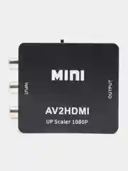 Черный конвертер преобразователь переходник с Hdmi на AV, с AV на Hdmi