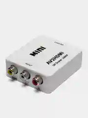 Белый конвертер преобразователь переходник с Hdmi на AV, с AV на Hdmi