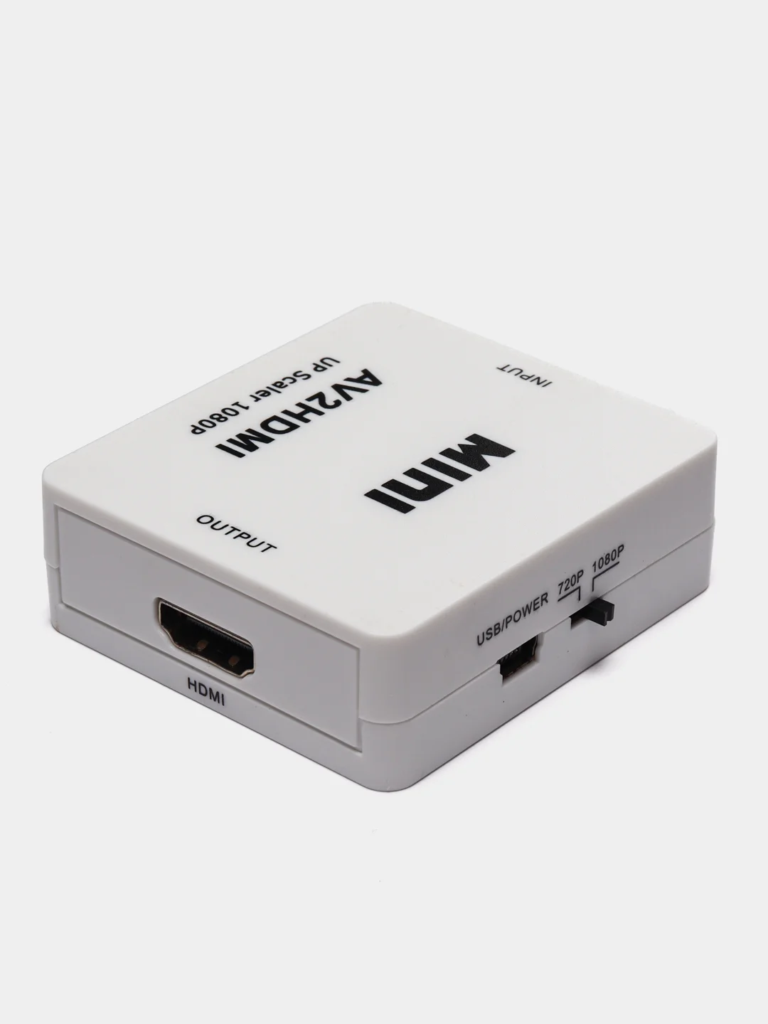 Белый конвертер преобразователь переходник с Hdmi на AV, с AV на Hdmi