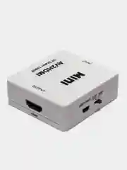 Белый конвертер преобразователь переходник с Hdmi на AV, с AV на Hdmi