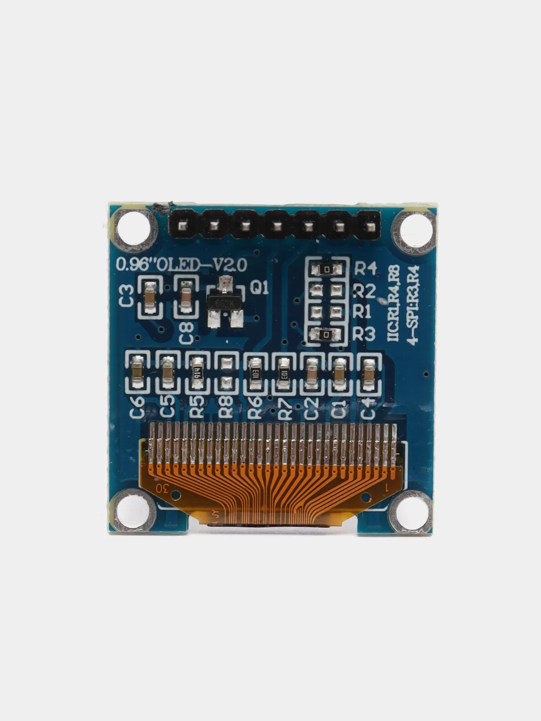 Дисплей OLED 0.96" 128*64 12864 7 контактов белые символы SPI