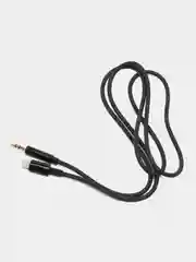 Тёмно-серый кабель hoco UPA19, AUX, 3.5 mm, Lightning, 1 м, в оплетке, черный, премиум