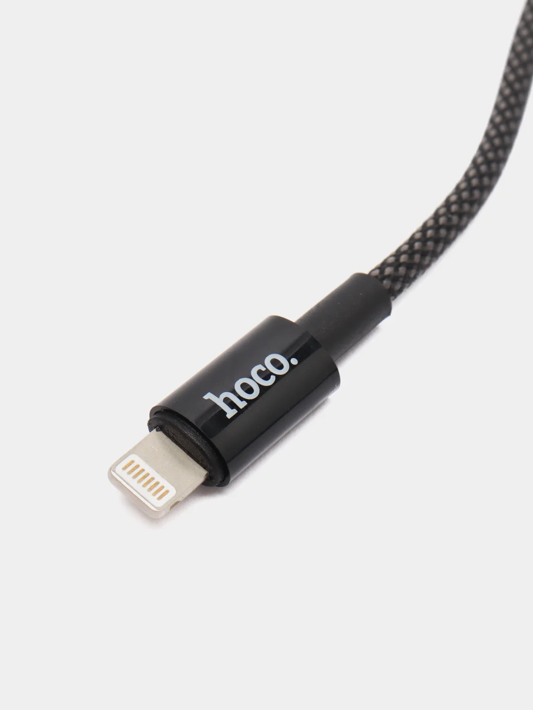 Тёмно-серый кабель hoco UPA19, AUX, 3.5 mm, Lightning, 1 м, в оплетке, черный, премиум
