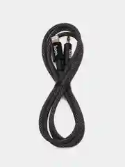 Черный кабель hoco UPA19, AUX, 3.5 mm, Lightning, 1 м, в оплетке, черный, премиум