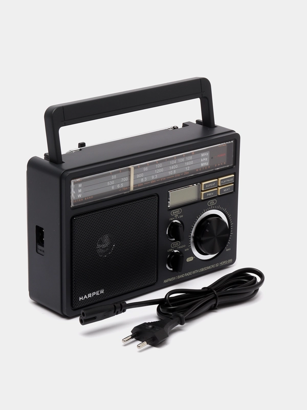 Радиоприемник портативный аналоговый Harper HDRS-099 (USB, MicroSD, FM, AM, SW)