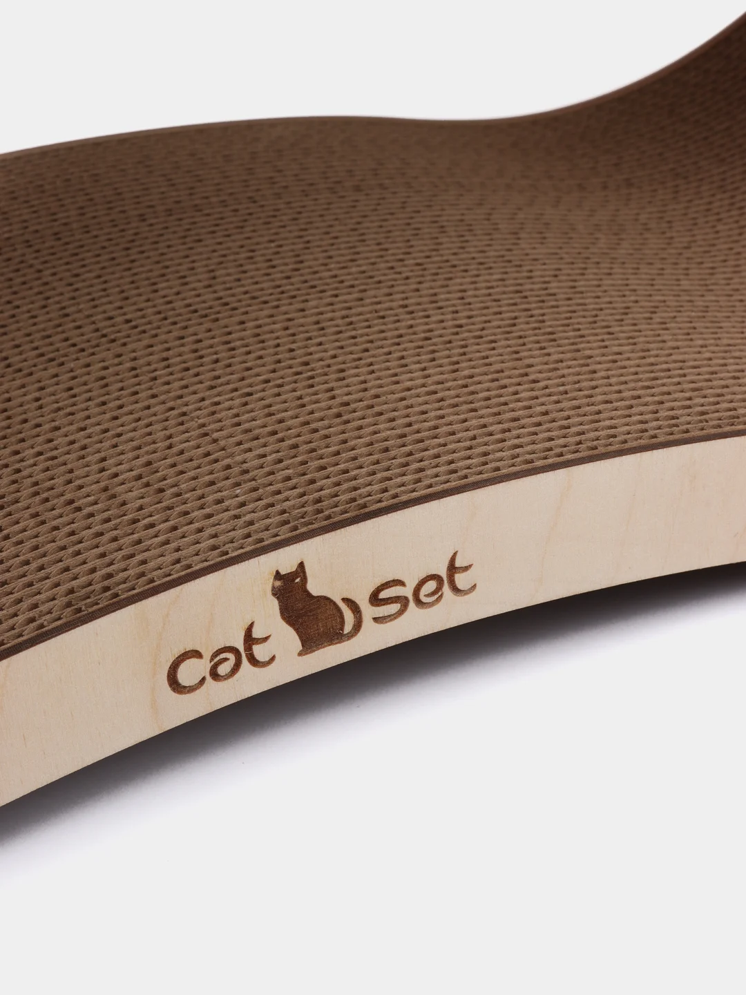 Cat Set "Когтеточка - лежанка Lonty XL WOOD" 67*23*25см Когтеточка для кошек из картона