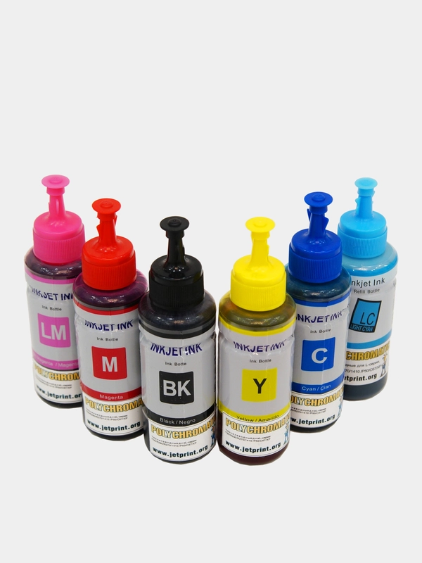 Светостойкие чернила Polychromatic для принтеров Epson L800, L805, L1800, L100, L200, T50
