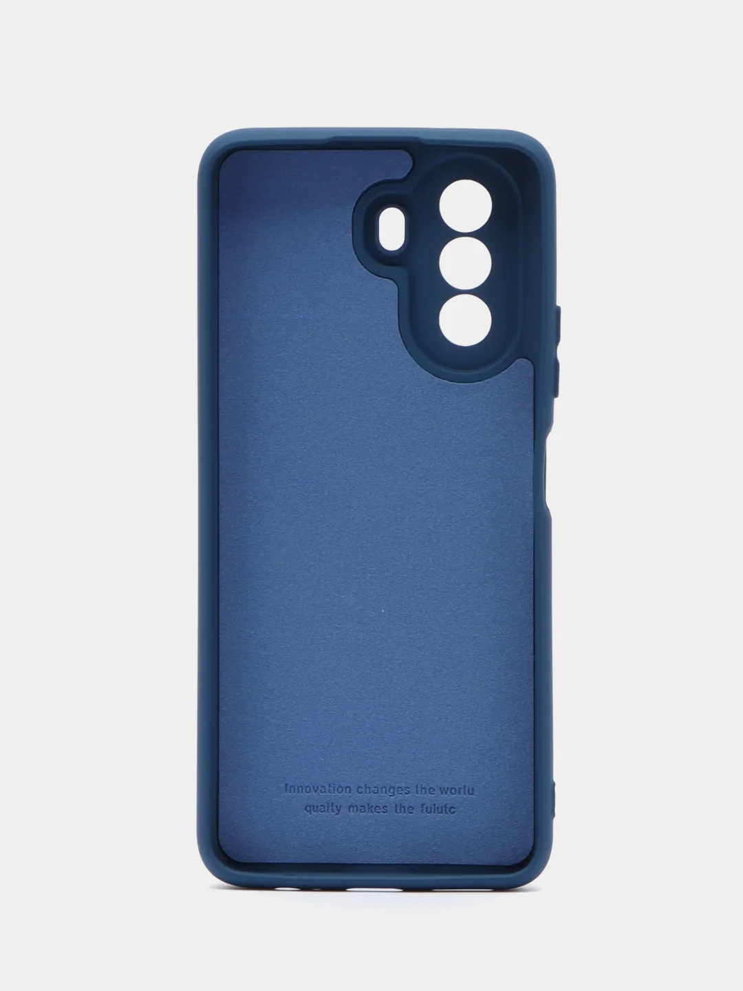 Синий чехол Huawei NOVA Y71 / Nova Y70, с бархатом внутри и защитой камеры