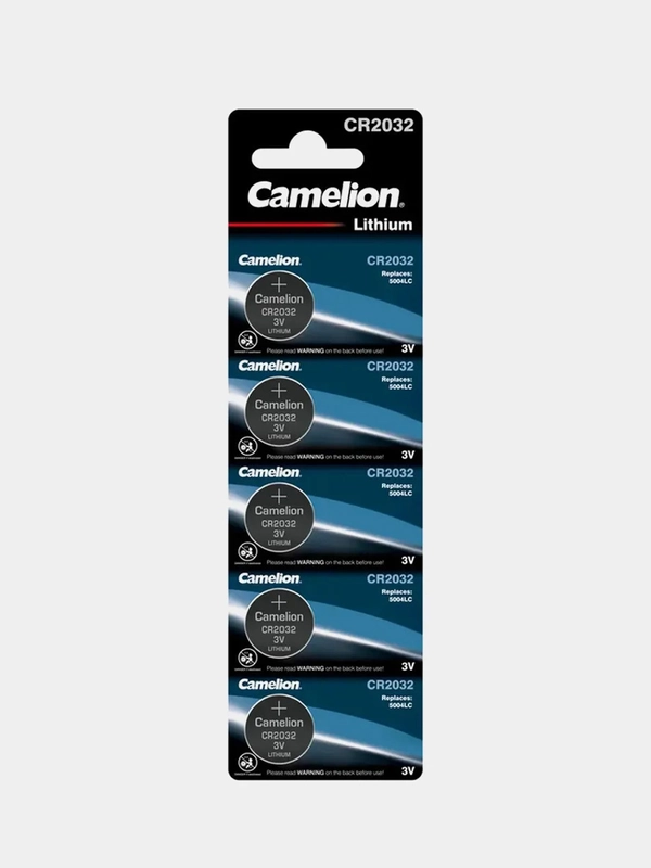 Батарейки дисковые литиевые Camelion CR2032-BP5, 5 штук
