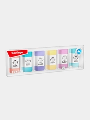 Ластик Berlingo "Pastel", 50 х 28 х 12 мм, 6 штук