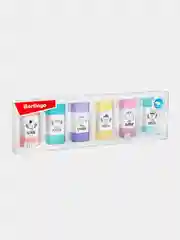 Ластик Berlingo "Pastel", 50 х 28 х 12 мм, 6 штук