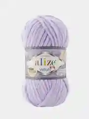 Сиреневый плюшевая пряжа Alize Velluto, микрополиэстер, 100 г, 68 м